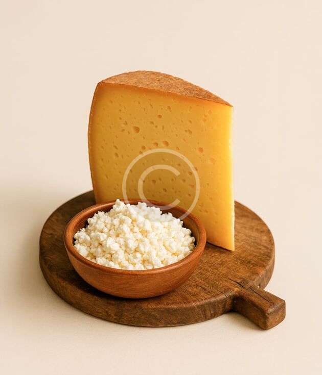 Farmhouse cheese wedge